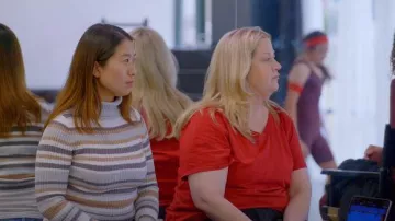 Hollister Striped Turtleneck worn by Jing as seen in Dance Moms: A New Era (S02E02)