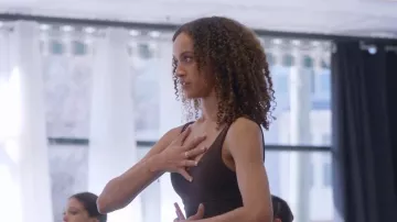 American Eagle Brown Crop Top worn by Kaeli Ware as seen in Dance Moms: A New Era (S02E04)