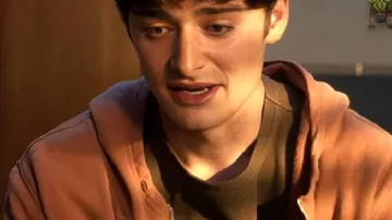 Stranger Things S5 Will Byers Orange Hoodie as seen in Stranger Things (S05)