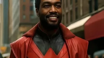 Wonder Man Yahya Abdul-Mateen II Red Leather Jacket worn by Simon Williams / Wonder Man (Yahya Abdul-Mateen II) as seen in Wonder Man (S01)