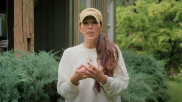 Magnolia Silos Distressed Baseball Hat worn by Joanna Gaines as seen in Fixer Upper: Colorado Mountain House (S01E03)