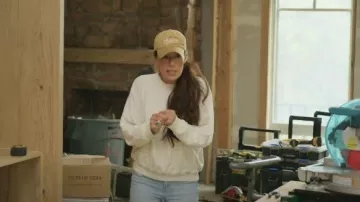 The Great The Teammate Sweatshirt worn by Joanna Gaines as seen in Fixer Upper: Colorado Mountain House (S01E03)