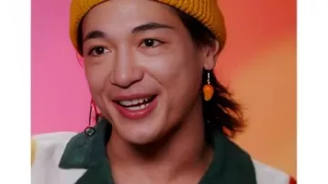 Rupauls Drag Race S18 Mandy Mango Colorblock Shirt as seen in RuPaul's Drag Race (S18)