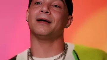 Rupauls Drag Race S18 Green Geo Print Sweatshirt as seen in RuPaul's Drag Race (S18)