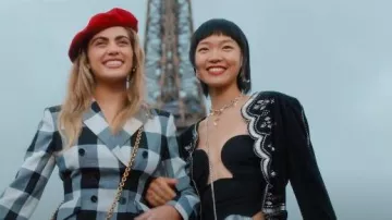 Isabel Marant Hady Jacket worn by Shay (Alice Hewkin) as seen in Emily in Paris (S05E06)