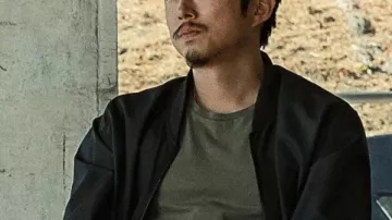 The Rip Steven Yeun Bomber Jacket worn by (Steven Yeun) in The Rip