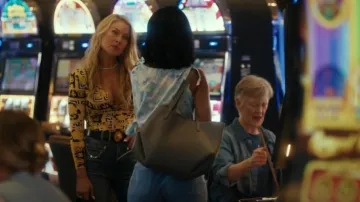 Versace Biggie Medusa Belt worn by Angela Norris (Ali Larter) as seen in Landman (S02E08)