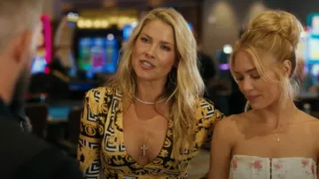 Swarovski Matrix Tennis Necklace worn by Angela Norris (Ali Larter) as seen in Landman (S02E08)