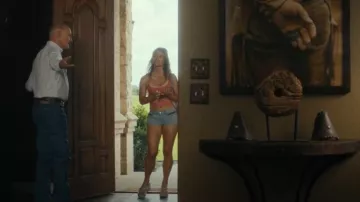 INC International Concepts Loli Sandals worn by Rebecca Falcone (Kayla Wallace) as seen in Landman (S02E08)