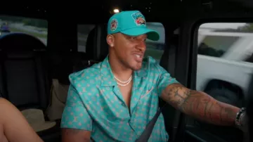 Louis Vuitton Monogram Short Sleeved Silk Shirt worn by Steve as seen in Married to Medicine (S12E04)