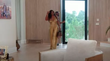 Fashion Nova Monique Metallic Jumpsuit worn by Heavenly Kimes as seen in Married to Medicine (S12E04)
