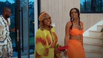 Mewmews Xinia Spaghetti Ruched Skirt Set In Orange worn by Phaedra Parks as seen in Married to Medicine (S12E04)