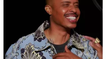 Rupauls Drag Race S18 Blue Print Shirt as seen in RuPaul's Drag Race