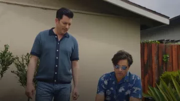 Far Afield Velzy Cardigan Sweater Polo worn by Jonathan Scott as seen in Celebrity IOU (S11E01)