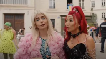 Mam Casa Battlo Hoop Earrings in Silver worn by Emily Cooper (Lily Collins) as seen in Emily in Paris (S05E07)