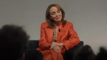 Roberto Cavalli Double Breasted Textured Blazer worn by Sylvie Grateau (Philippine Leroy-Beaulieu) as seen in Emily in Paris (S05E07)