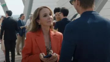 Okan Studio Double Kira Ring worn by Sylvie Grateau (Philippine Leroy-Beaulieu) as seen in Emily in Paris (S05E07)