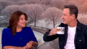 Teri Jon by Rickie Freeman Crepe Dress worn by Ana Navarro as seen in The View on  January 5, 2026