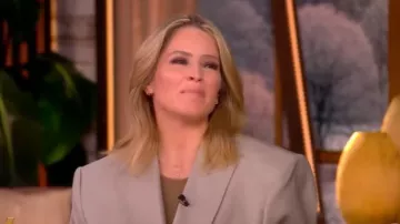 The Frankie Shop Dunbar Double Breasted Blazer worn by Sara Haines as seen in The View on January 5, 2026