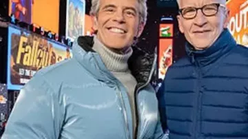 Andy Cohen New Years Eve Jacket of Andy Cohen in Watch What Happens Live with Andy Cohen