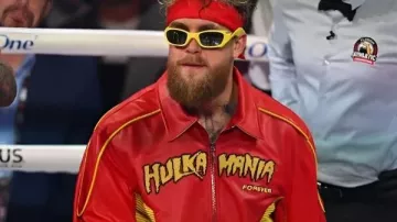 Jake Paul vs Anthony Joshua Hulkamania Leather Jacket in Jake Paul vs. Anthony Joshua FIGHT HIGHLIGHTS ???? | ESPN Ringside