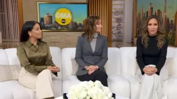 Reiss Hailey Silk Shirt worn by Stephanie Ramos as seen in Good Morning America on January 5, 2026