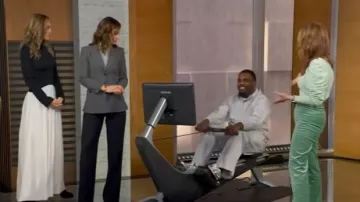 Simkhai Drea Drape Sleeve Sweater worn by Lori Bergamotto as seen in Good Morning America on  January 5, 2026