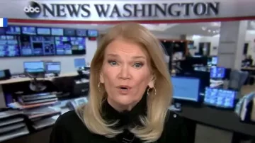 Theory Long-Sleeve Silk Tie-Neck Blouse worn by Martha Raddatz as seen in Good Morning America on January 5, 2026