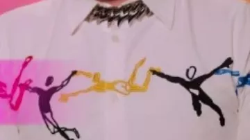 White Graphic Shirt worn by (Jane Dont) in RuPaul's Drag Race All Stars