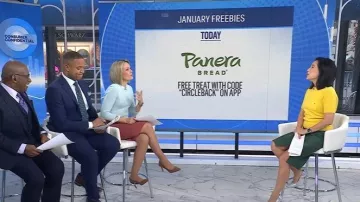 Boss Slim-fit Pencil Skirt in Grained Leather worn by Vicky Nguyen as seen in Today on January 5, 2026