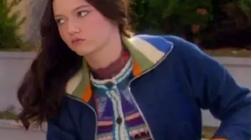 Electric Bloom 2026 Ruby Marino Denim Zip Jacket worn by Tulip (Ruby Marino) as seen in Electric Bloom (S01E16)