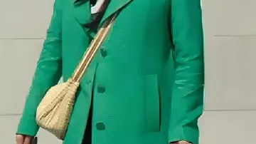 Green Long Coat worn by (Clara Lioe) in Run Away