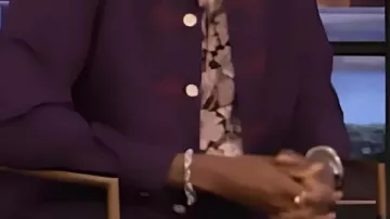 Chemise violette brodée portée par (Colman Domingo) dans LIVE avec Kelly et Mark