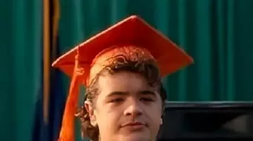 Print T-Shirt worn by Jonathan Byers (Charlie Heaton) in Stranger Things: The Rightside Up