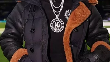 Black Puffer Bomber Jacket worn by Central Cee in Central Cee dropped a puffer jacket! #fashion