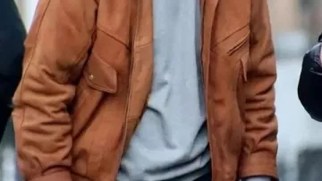 Brown Jacket worn by Liam Neeson in 4 Kids Walk Into a Bank (2026) – Liam Neeson Joins the Wildest Heist Comedy!