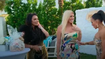 Jovani Metallic Strapless Corset Gown 42838 worn by Taja Abitbol as seen in Members Only: Palm Beach (S01E02)