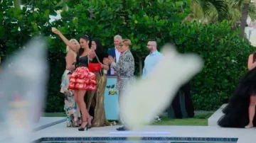 Gucci Leather Studded Accents Sandals worn by Ro-mina Ustayev as seen in Members Only: Palm Beach (S01E02)