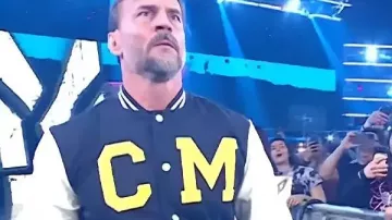 CM Punk University of Michigan Varsity Jacket as seen in WWE Raw