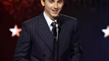 Timothée Chalamet 31st Annual Critics Choice Awards Navy Blue Suit