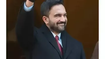 Zohran Mamdani Inauguration Ceremony 2026 Black Coat