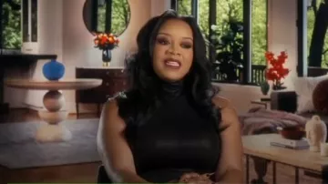 Norma Kamali Halter Neck Gown worn by Angel Massie as seen in The Real Housewives of Potomac (S10E12)