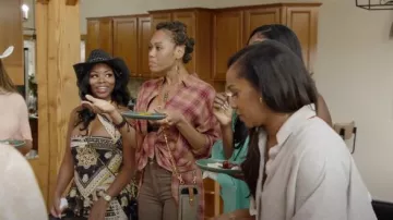 Isabel Marant Etoile Feyza Halter Top worn by Keiarna Stewart as seen in The Real Housewives of Potomac (S10E13)