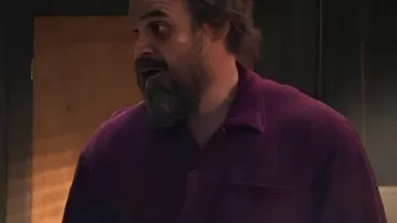 Purple Polo Shirt worn by (David Harbour) as seen in Stranger Things (S05E08)