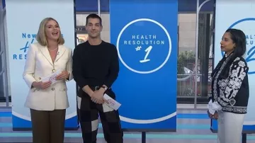 Twig and Willow Embroidered Short Jacket worn by Roshini Raj as seen in Today on January 6, 2026