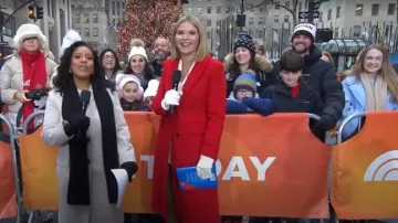 Bcbgmaxazria Notch Collar Single Breasted Riding Coat worn by Jenna Bush Hager as seen in Today on January 6, 2026