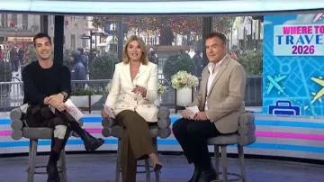 Rowing Blazers Pleated Patchwork Corduroy Pant worn by Matt Rogers as seen in Today with Jenna & Friends on January 6, 2026