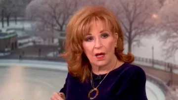 Ettika Open Circle Statement Necklace worn by Joy Behar as seen in The View on January 6, 2026