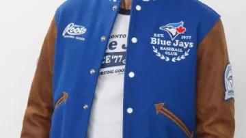 Toronto Blue Jays Blue and Brown Varsity Jacket