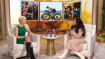 Alice + Olivia Delora Dress Green Snake Print Dress worn by Natalie Grabow as seen in Sherri on January 6, 2026